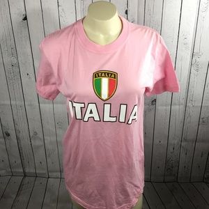 Italia Italy Pink Women's Tee Shirt S
